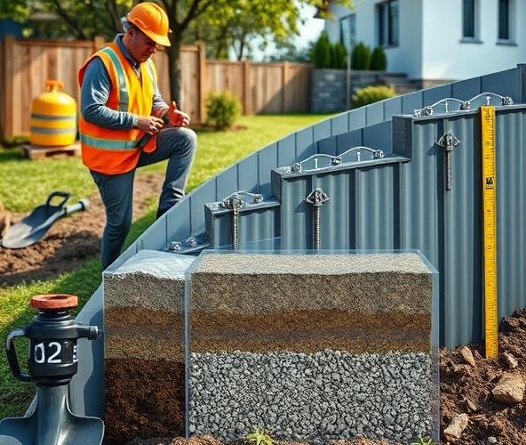 Czy montaż grodzic winylowych na skarpie 2 m wymaga fachowca?