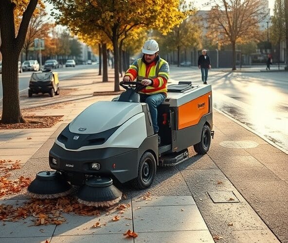 Czy zamiatarki akumulatorowe Ehrle poradzą sobie z liśćmi i piaskiem?