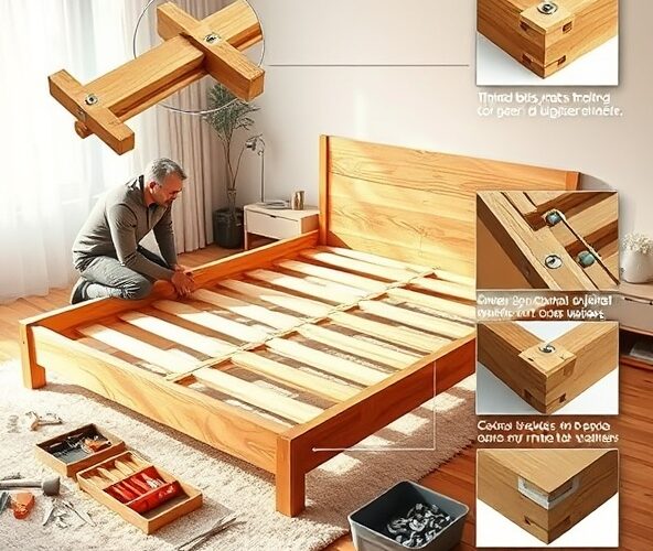 Jak samodzielnie zmontować łóżko dębowe 160×200, żeby nie skrzypiało i było stabilne?