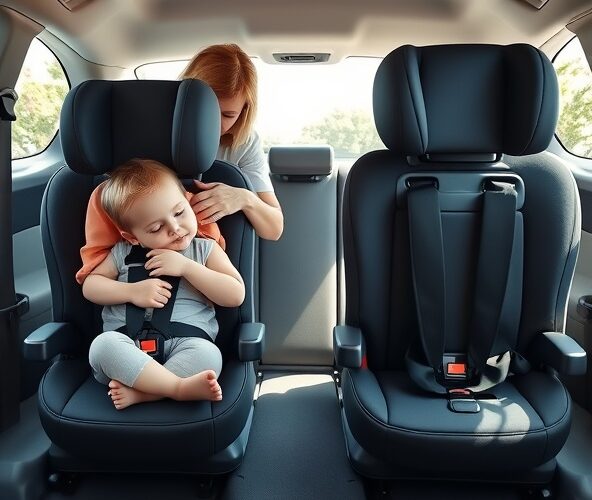 Jak dobrać fotelik tyłem do kierunku jazdy według R129 czy R44?