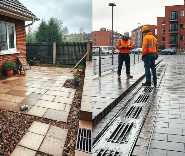 Czy odwodnienia liniowe w Bydgoszczy lepiej montować samodzielnie, czy zlecić fachowcom, aby skutecznie uniknąć zalewania tarasu lub podjazdu?