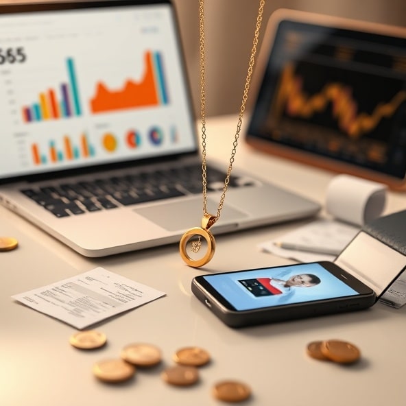 złoty naszyjnik próba 585