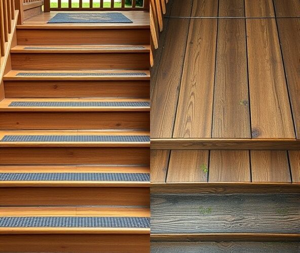 Czy schody drewniane zewnętrzne z powłoką antypoślizgową zmniejszą potrzebę częstej konserwacji?