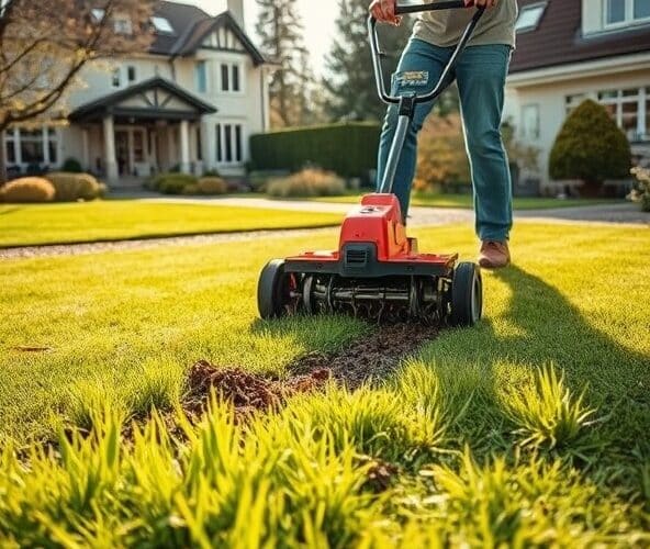 Czy warto zlecić wiosenną wertykulację trawników w Konstancinie-Jeziornie, aby zagęścić murawę na suche lato?