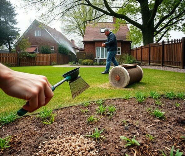 Jak wysiać trawę z siewu w cienistym ogrodzie w Pruszkowie, żeby szybko się zagęściła?