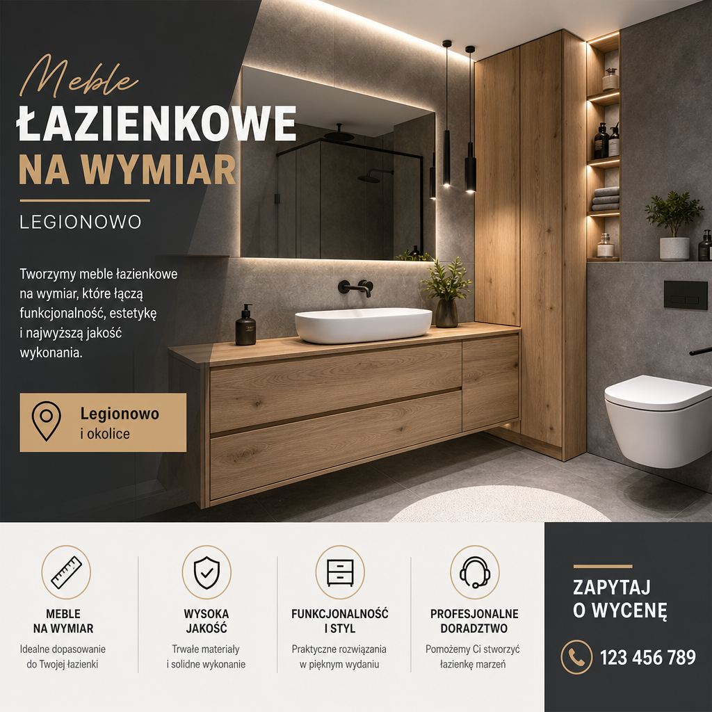 meble łazienkowe na wymiar legionowo